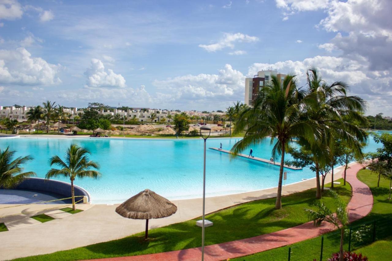 Departamento En Cancun Con 7 Albercas Tipo Playa Y Laguna Экстерьер фото